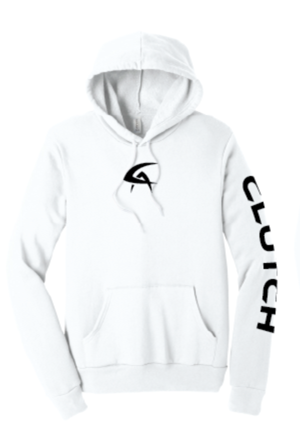 Clutch Logo Hoodie - White - Unisex