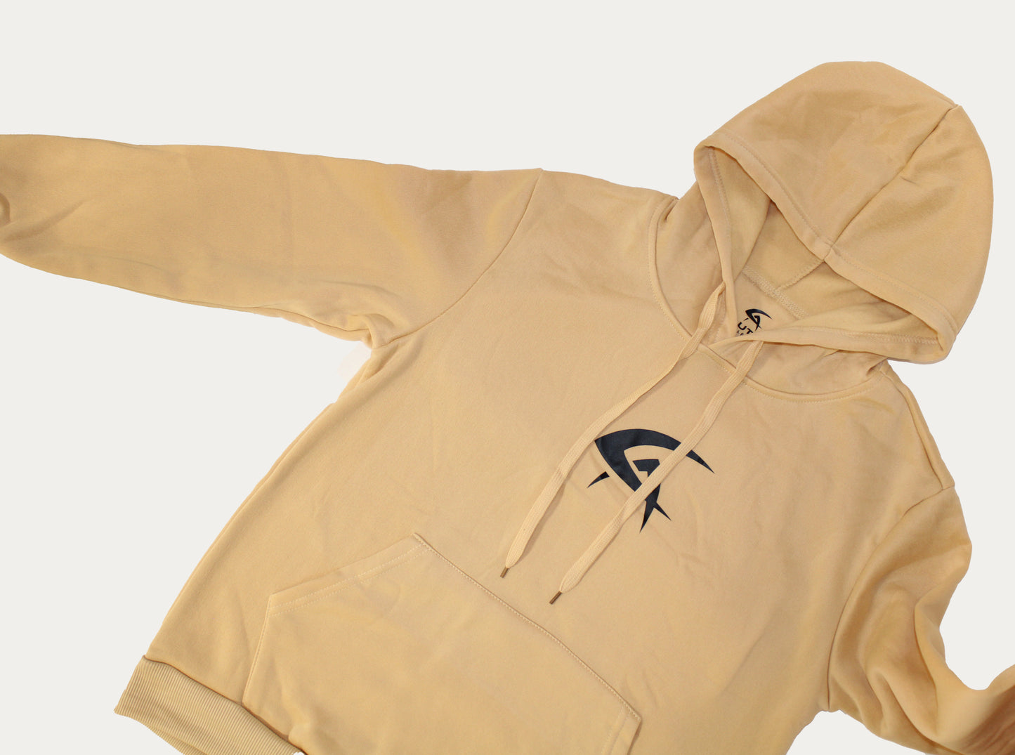 Khaki Polyester Logo Hoodie - Unisex