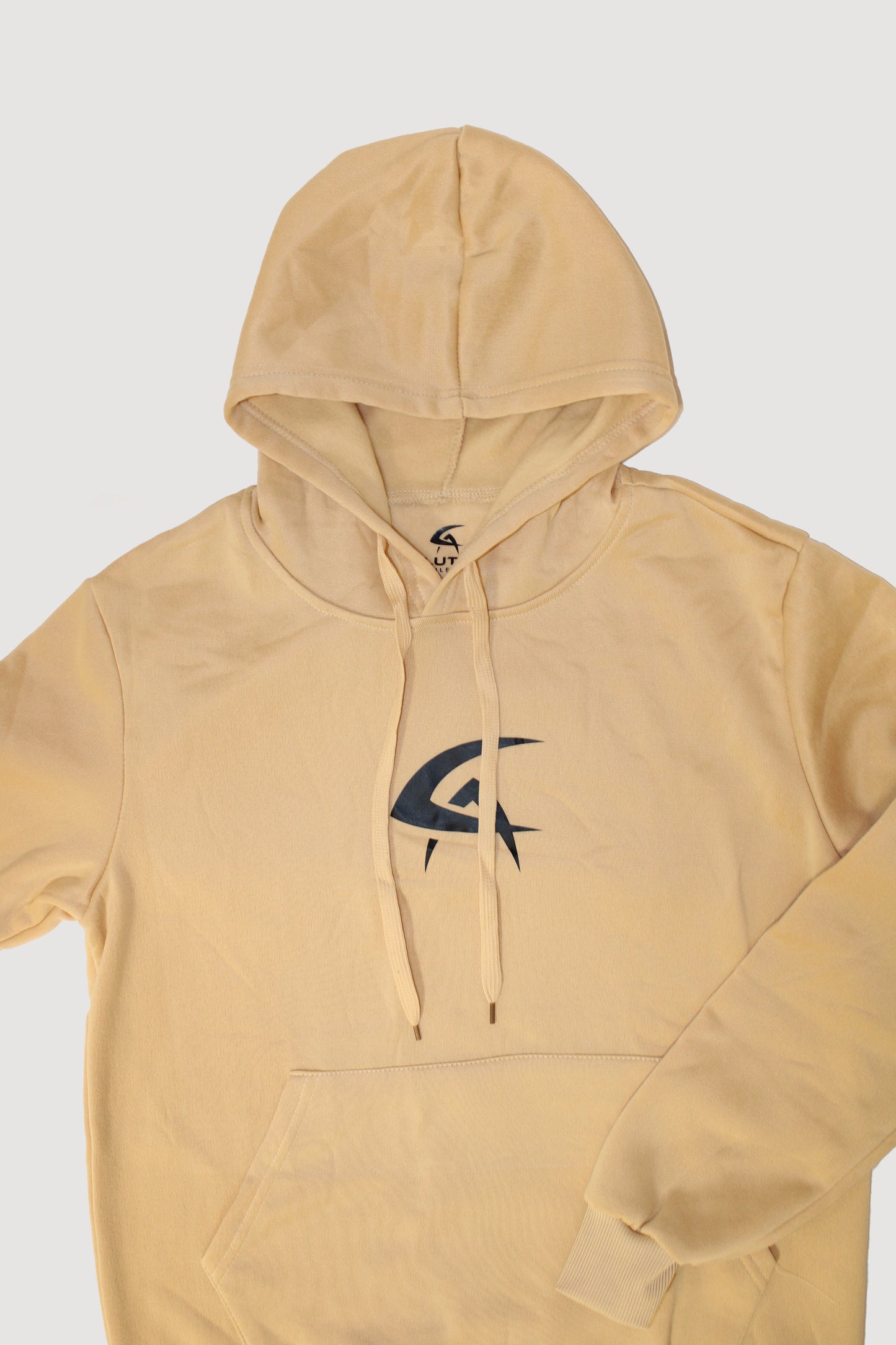 Khaki Polyester Logo Hoodie - Unisex