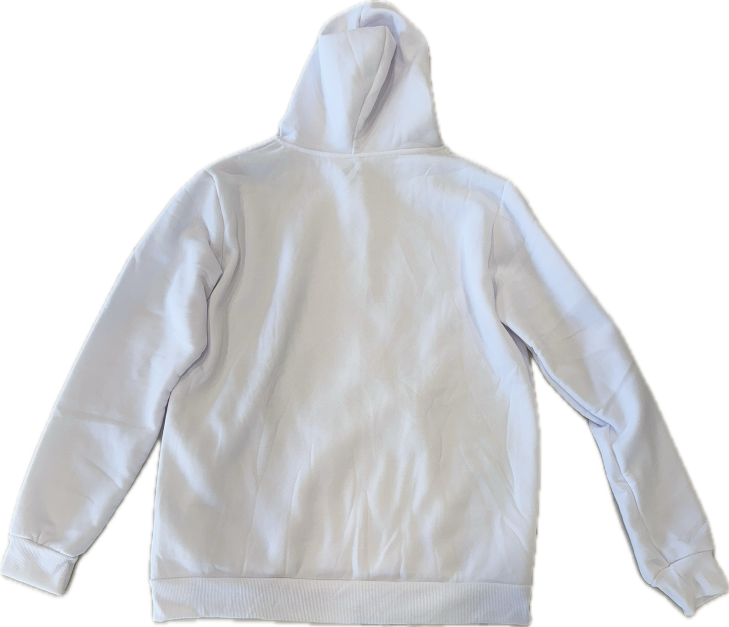 White Polyester Hoodie - Unisex